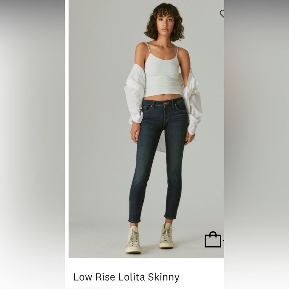NWT Super cute,super stretchy skinny jeans. Low rise,ankle, Lucky, Lolita 4/27